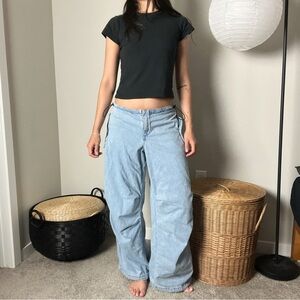 UO BDG low rise tech‎ baggy cargo denim pants size large gorpcore